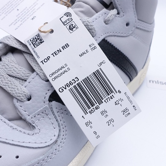 SLD NEW adidas Men's Originals Top Ten RB Sneakers GV6633 Grey Two - Picture 3 of 8